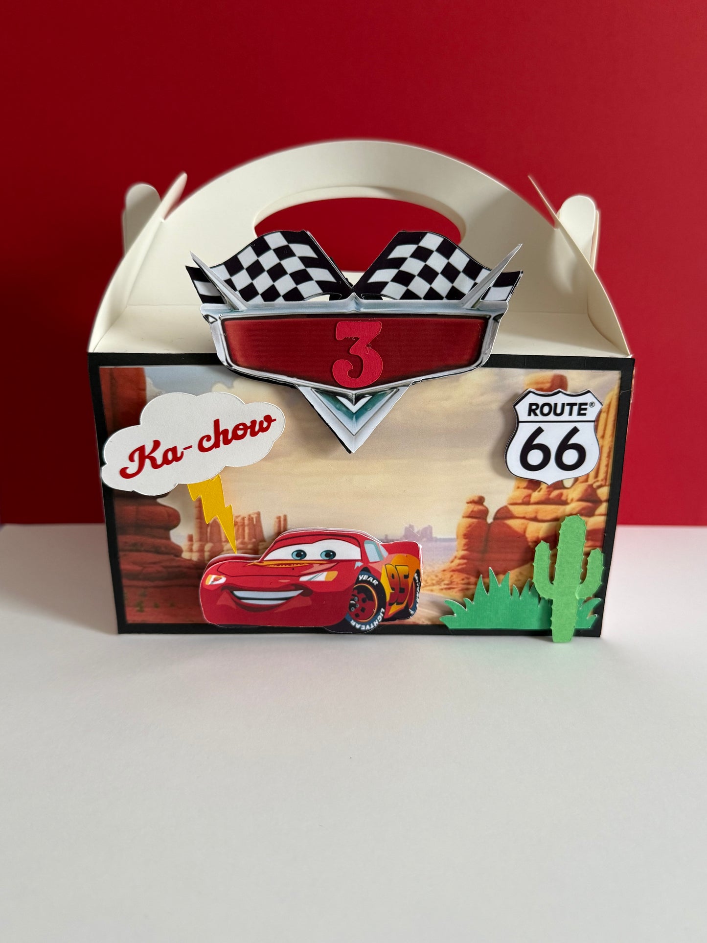 Lightning Mcqueen Inspired Gable Boxes
